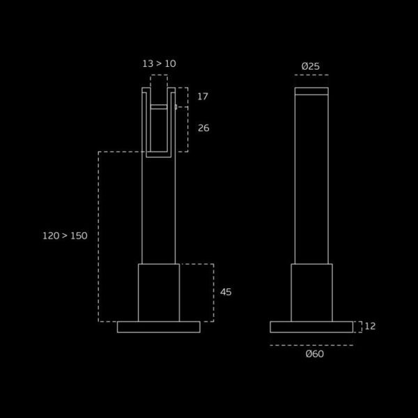 SM.025 - 2 PIE REGULABLE ECO