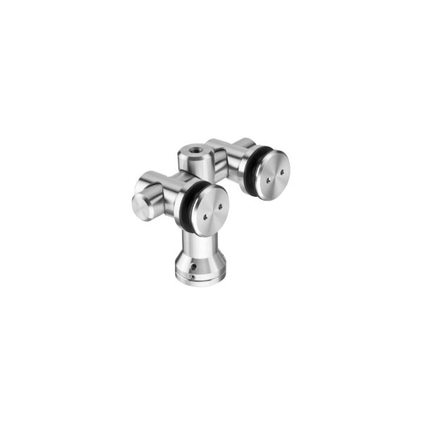 IN.80.456 - 1 SOPORTE DE SUELO O TECHO DOBLE AJUSTABLE PARA CRISTAL