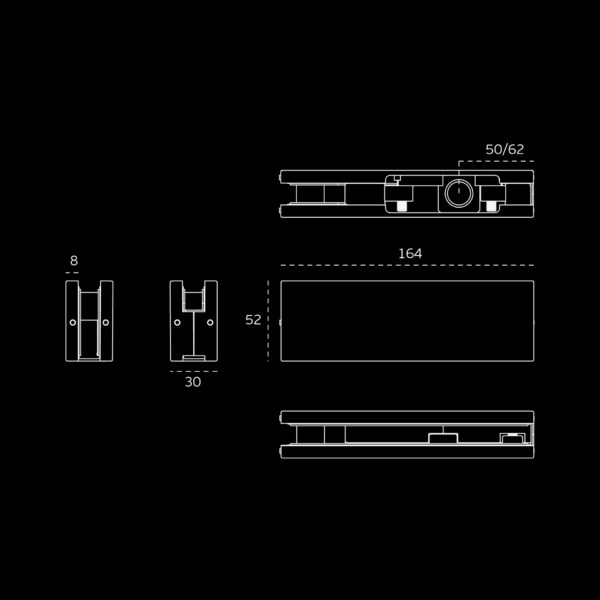 IN.81.110.2 - 3 SOPORTE SUPERIOR DE GIRO PARA CRISTAL Q SYSTEM