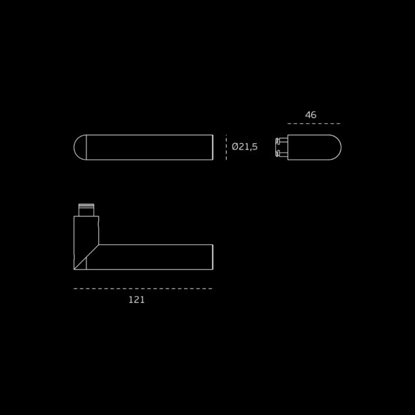 IN.00.412 - 2 MANILLA DE PUERTA LINK SATINADO