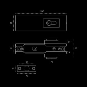 IN.81.120.B - 2 CERRADURA PARA PUERTA DE CRISTAL Q SYSTEM