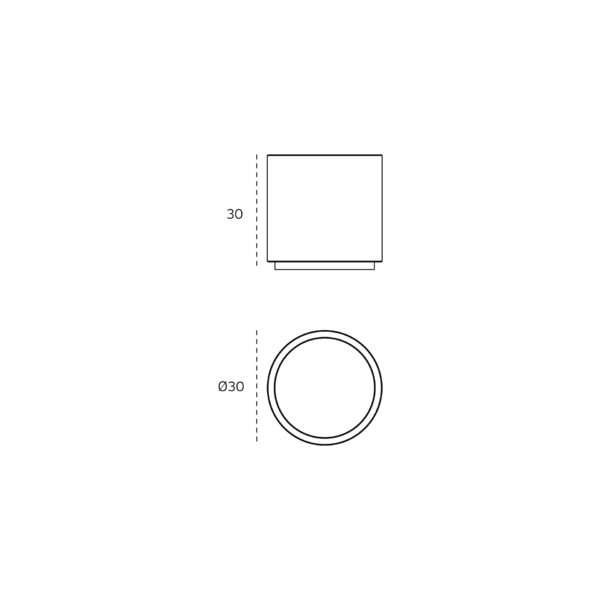 IN.13.185.30 - 2 TOPE DE PUERTA MODELO LOFT Ø30mm