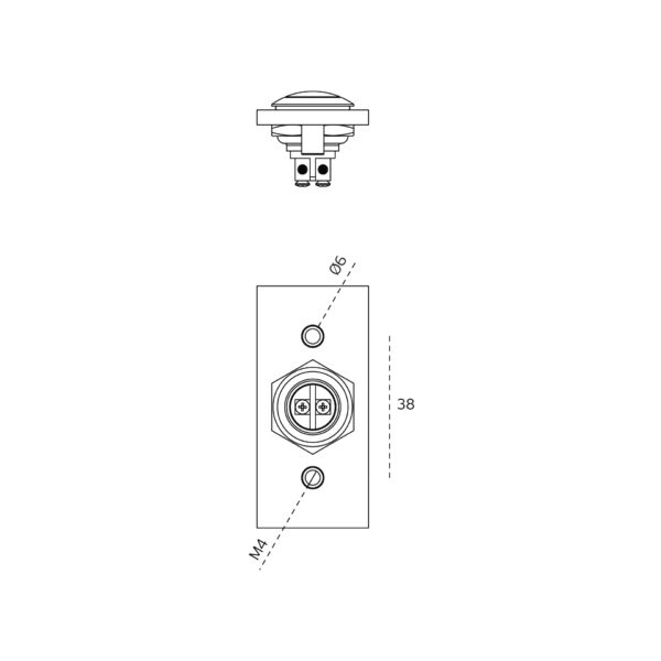 IN.24.206 - 3 INTERRUPTOR RECTANGULAR