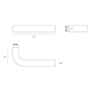 IN.00.028 2 - MANILLA PARA PUERTA TUBULAR CURVA