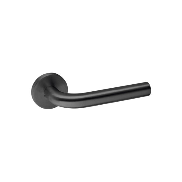 IN.00.028.TB - 1 MANILLA PARA PUERTA TUBULAR CURVA - TITANIUM BLACK