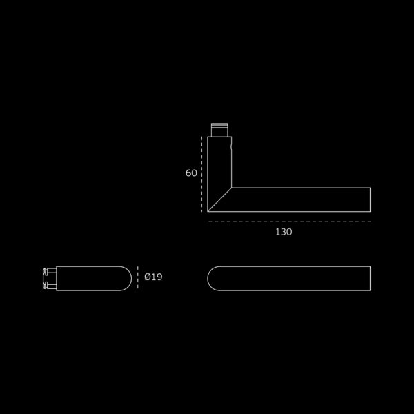 IN.00.030.TCO - 2 MANILLA PARA PUERTA TUBULAR RECTA - TITANIUM COPPER