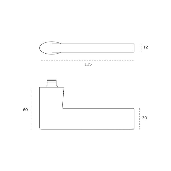 IN.00.240.TCO - 3 MANILLA PARA PUERTA MODELO DYNAMIC - TITANIUM COPPER