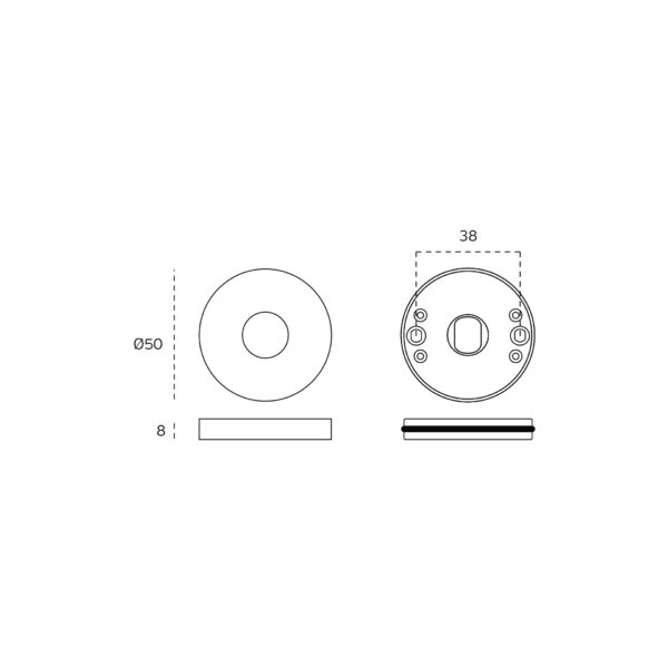 IN.00.412.TG - 3 MANILLA PARA PUERTA MODELO LINK - TITANIUM GOLD