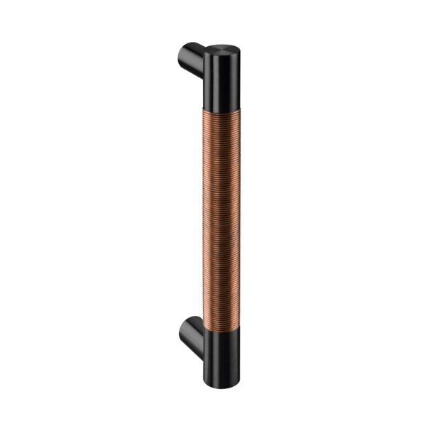 IN.07.187.D.TB - 2 TIRADOR DE PUERTA MODELO COPPER WIRE ANTI-BACTERIAL - TITANIUM BLACK