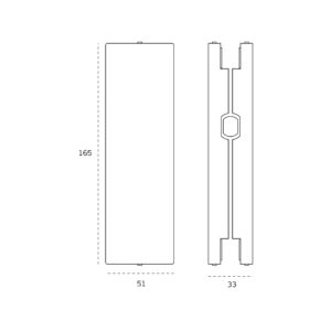 IN.81.122 - 2 RECIBIDOR PARA CERRADURA IN.81.121 PARA PUERTA DE CRISTAL Q SYSTEM