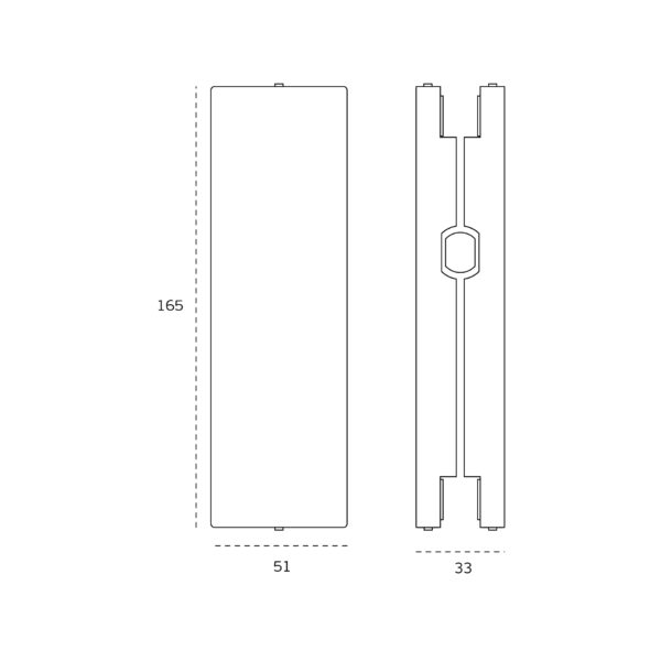 IN.81.122 - 2 RECIBIDOR PARA CERRADURA IN.81.121 PARA PUERTA DE CRISTAL Q SYSTEM