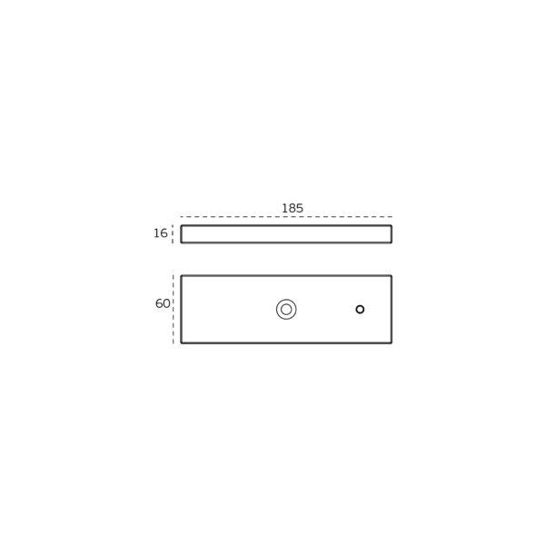 IN.28.690 - 3 CERRADURA ELECTROMAGNÉTICA PARA CRISTAL - FUERZA DE RETENCIÓN DE 500 Kg