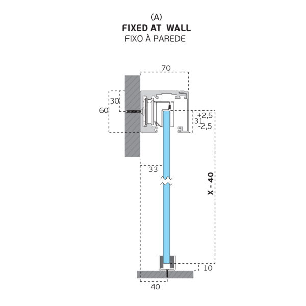 IN.15.700.S.2000 - 3 SISTEMA PARA PUERTAS CORREDERAS DE CRISTAL SOFT CLOSING