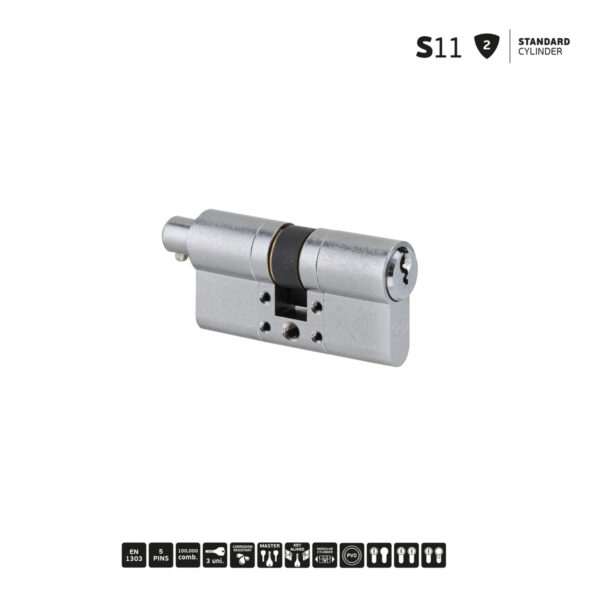 IN.19.S11.35.35.SB - 1 CILINDRO MODULAR EUROPEO LLAVE-LLAVE 70MM SBOTON S11