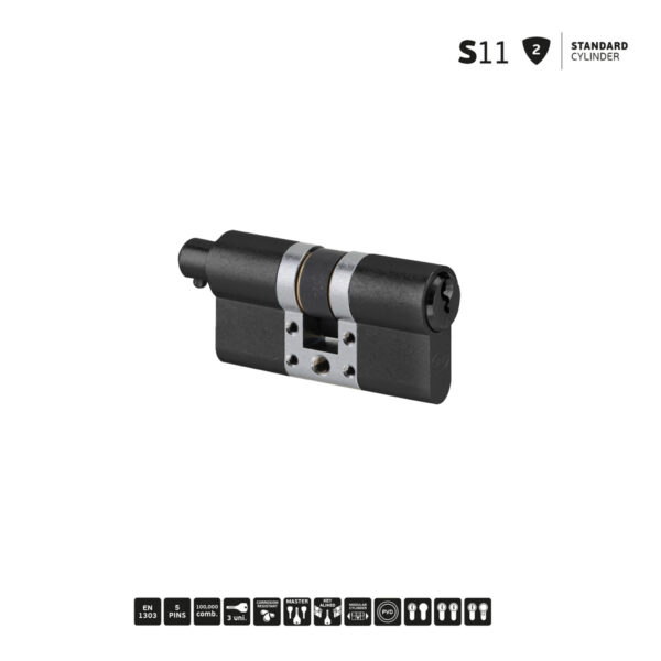 IN.19.S11.35.35.SB - 1 CILINDRO MODULAR EUROPEO LLAVE-LLAVE 70MM SBOTON S11 TB