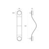 IN.22.165.KN.B - 3 TIRADOR DE MUEBLE DE CUERO NATURAL MARRON WATCH SERIES