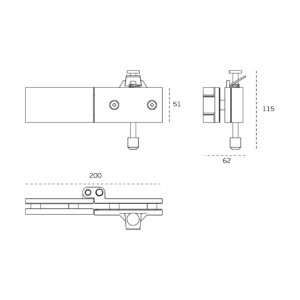 IN.27.002 - 2 BISAGRA INFERIOR CON RETENEDOR PARA PUERTA PLEGABLE