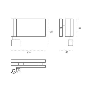 IN.27.007 - 2 PIVOTE INFERIOR (FIJO) PARA PUERTA PLAGABLE