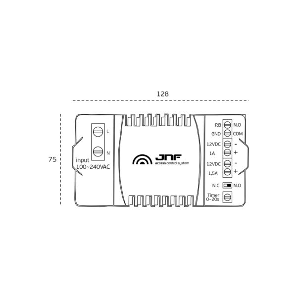 IN.28.110 - 2 FUENTE DE ALIMENTACION JNF AC 110-230V - DC12V