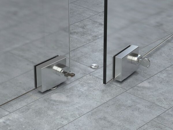 IN.81.130 - 2 CERRADURA PARA PUERTAS DE CRISTAL CON CILINDRO