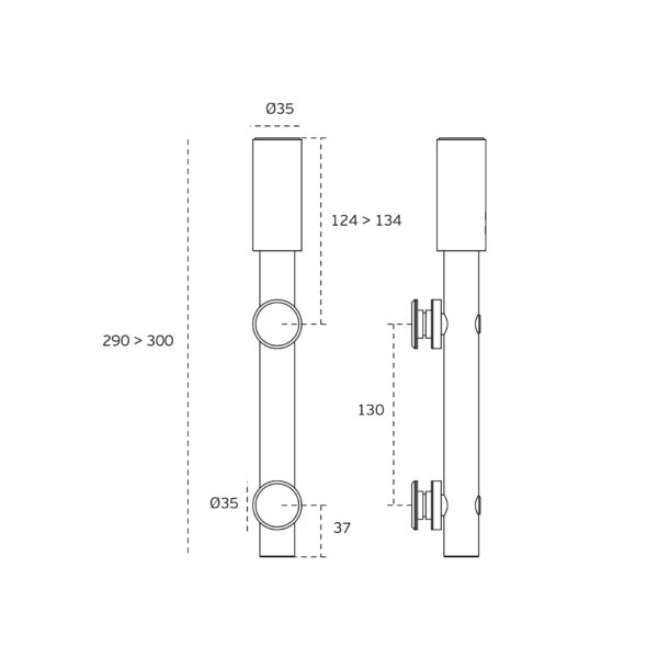 IN.81.250 - 3 CONJUNTO DE PIVOTE SUPERIOR E INFERIOR PARA CRISTAL H2 SYSTEM