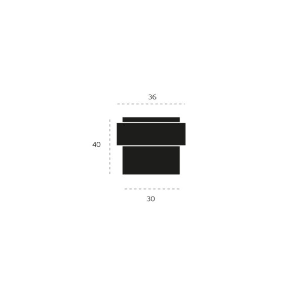 IN.13.121.30.BA - 2 TOPE DE PUERTA Ø30 BLACK ANTHRACITE
