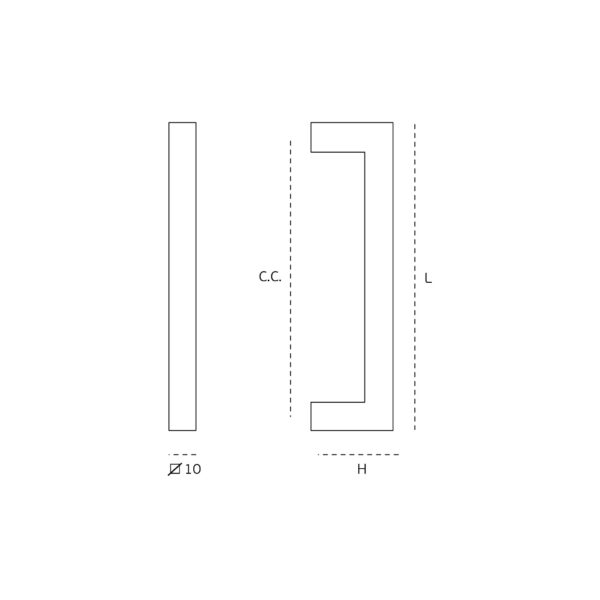 IN.22.200.10.160 - 2 TIRADOR DE MUEBLE 160MM