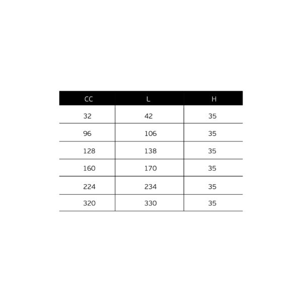 IN.22.200.10.160 - 3 TIRADOR DE MUEBLE 160MM
