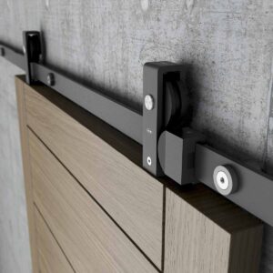 15.901.N - 2 KIT PUERTA CORREDERA DE MADERA MODELO CHARRIOT