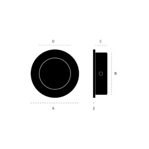 IN.16.225.70.TB - 2 CAZOLETA CIRCULAR PARA EMBUTIR 70MM
