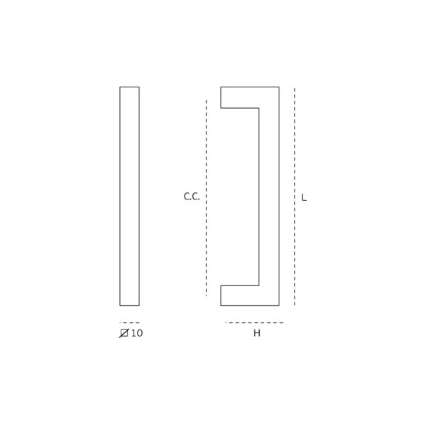 IN.22.200.10.320 - 2 TIRADOR DE MUEBLE 320MM