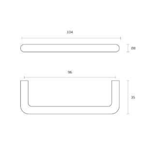 IN.22.202.08.096 - 2 TIRADOR DE MUEBLE 96 MM