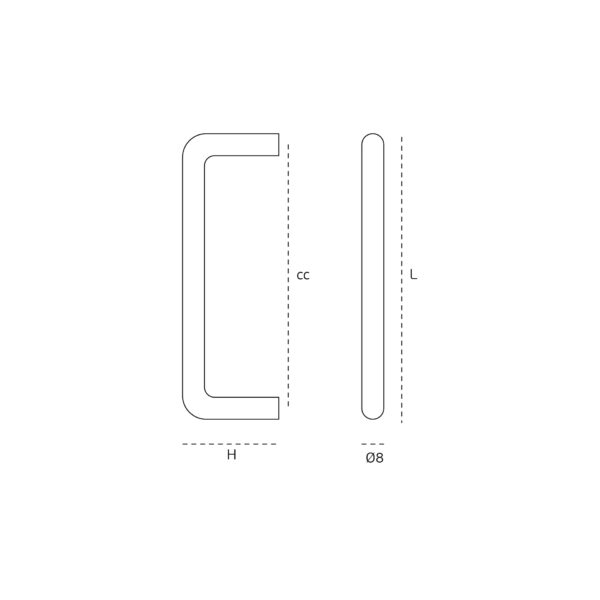 IN.22.200.10.320 - 2 TIRADOR DE MUEBLE 320MM