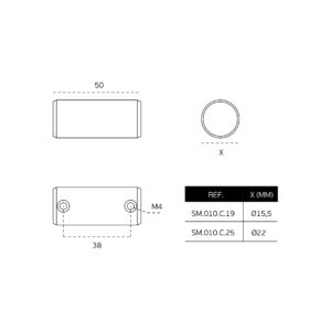 SM.010.C.25 - 2 CONECTOR DE TUBO 25MM