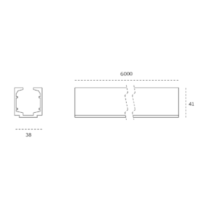 27.010 - 2 CARRIL SUPERIOR CON ACABADO ALUMINIO MATE 6000