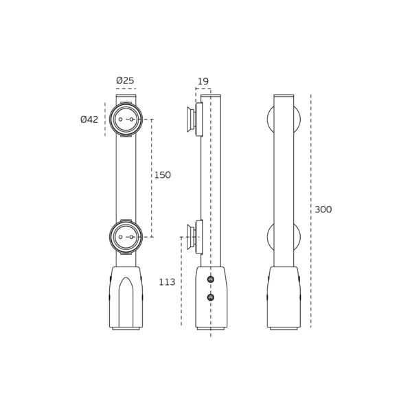 IN.81.210 - 3 CONJUNTO DE PIVOTE SUPERIOR Y INFERIOR L SYSTEM