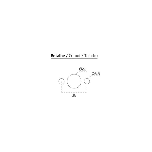 IN.00.028.B.TMS - 3 MANILLA PARA PUERTA TUBULAR CON DOBLE CURVA MICROSAFE - ANTIMICROBIAL