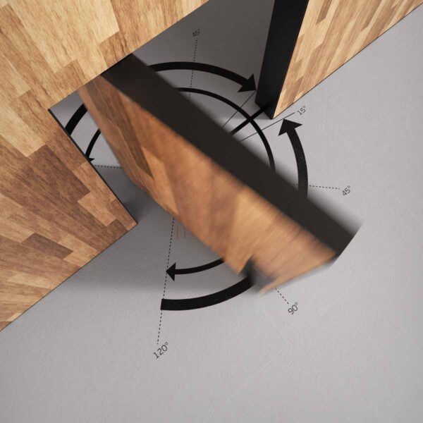 IN.05.216.HO - 3 PIVOTE HIDRÁULICO CON RETENCIÓN A 90° PARA PUERTAS HASTA 500 KG