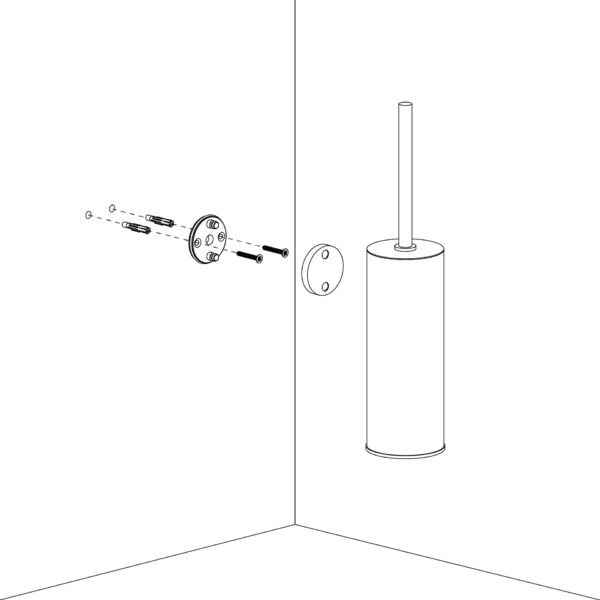 IN.42.165.P.TB - 3 ESCOBILLERO DE PARED ÁNGULO SERIES