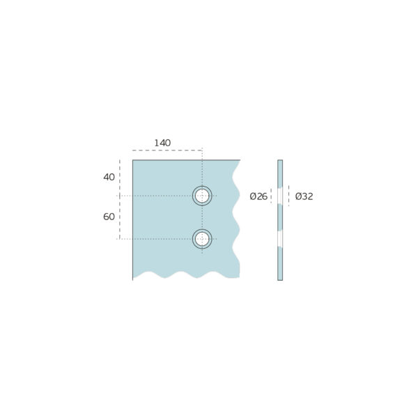 IN.15.900 - 4 KIT P PUERTA CORREDERA DE VIDRIO JNF - CHARRIOT - 1700 MM