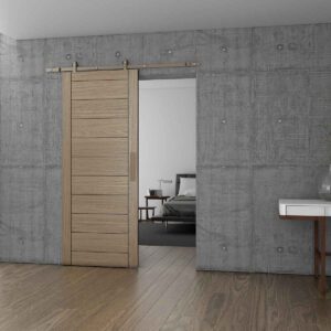 IN.15.901.B - 2 KIT P PUERTA CORREDERA DE MADERA JNF MODELO CHARRIOT - BRONCE - 1700 MM