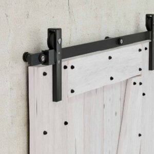 IN.15.903.N - 2 KIT P PUERTA CORREDERA DE MADERA JNF MODELO CHARRIOT - NEGRO - 1700 MM