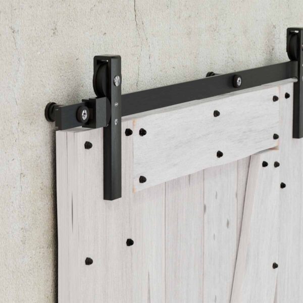 IN.15.903.N - 2 KIT P PUERTA CORREDERA DE MADERA JNF MODELO CHARRIOT - NEGRO - 1700 MM