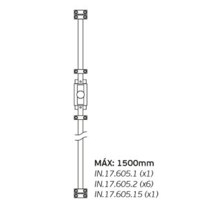 IN.17.605 .15 – 2 VARA REDONDA PARA CREMONA DE VENTANA