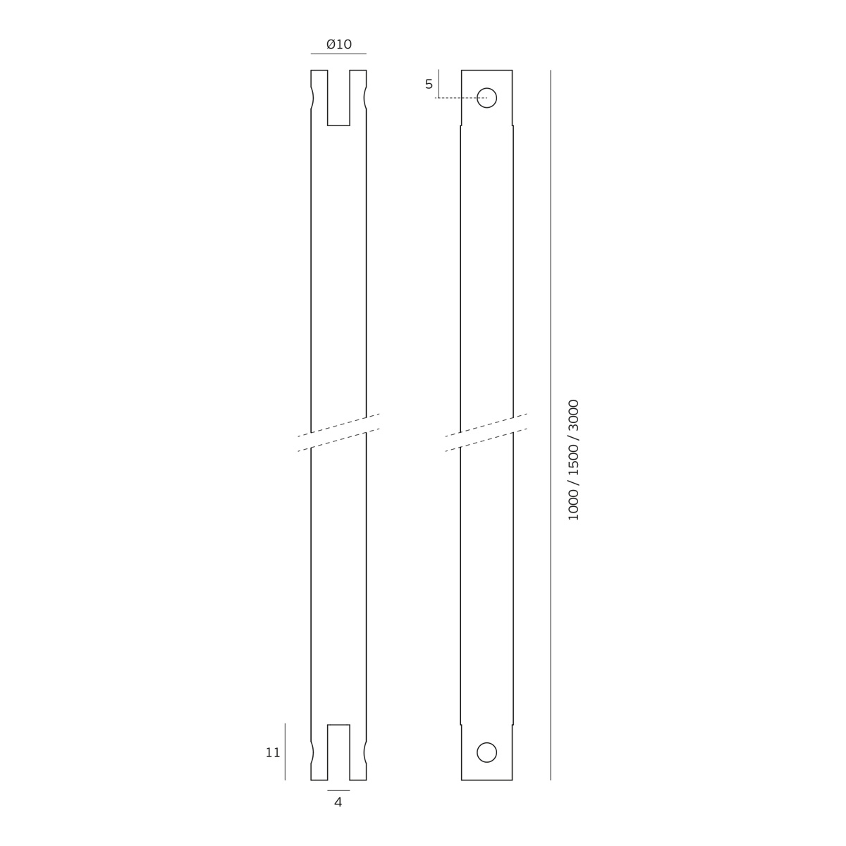 IN.17.605 – 3 VARA REDONDA PARA CREMONA DE VENTANA