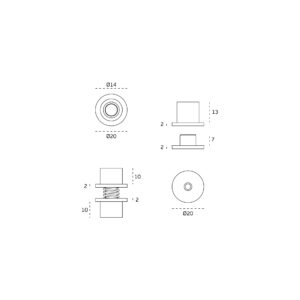 IN.05.209 – 2 PIVOTE OCULTO PARA PUERTAS “VAI-VÉN” O BATIENTE - 20 KG