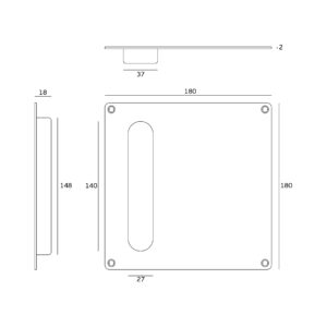 IN.16.220.19- 2 TIRADOR CON PLACA Ø 19MM