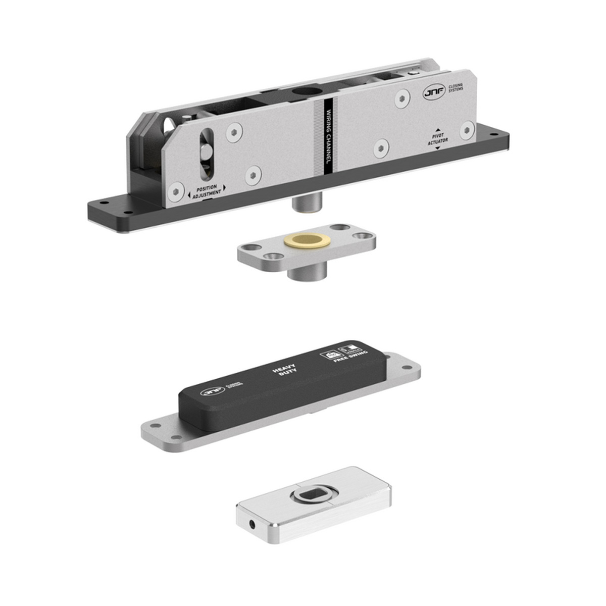 IN.05.502 - 1 SISTEMA JNF PIVOTANTE MECÁNICO - 502 FREE - PARA PUERTAS HASTA 500 KG