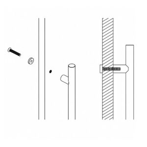 IN.08.ASM.30 - 1 CONJUNTO DE TORNILLOS JNF PARA TIRADOR SENCILLO 30MM