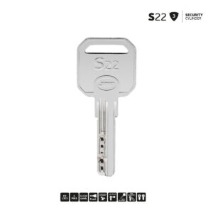 IN.19.S22.CB - 1 LLAVE EN BRUTO PARA CILINDRO SERIE S22